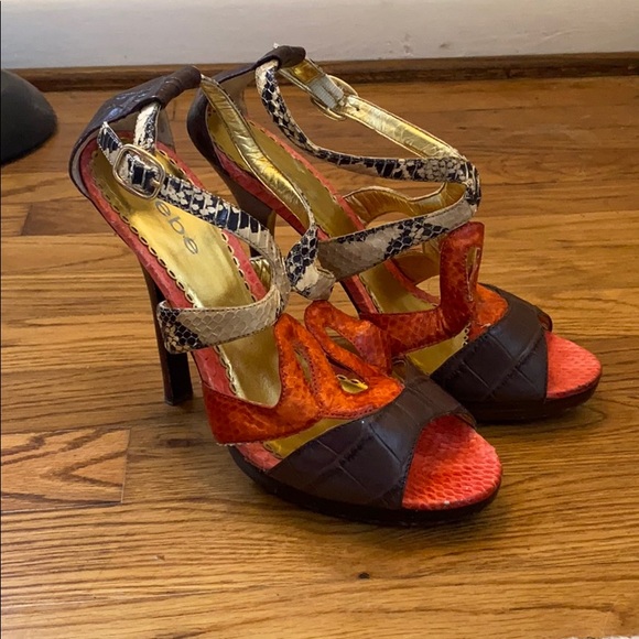 Bebe multicolored open toe heels - Picture 4 of 5